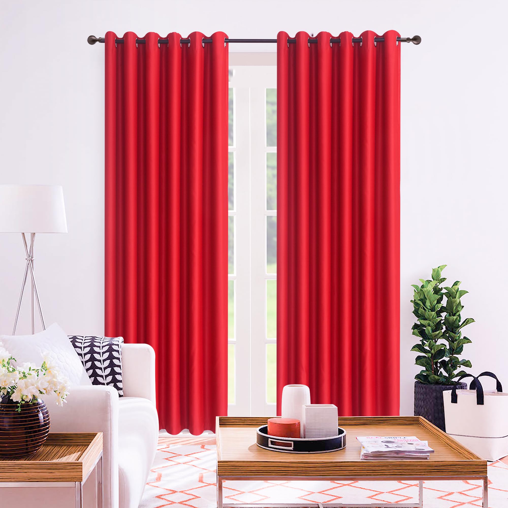 WEAVERS: Luxury Heavy Thick Semi-Blackout Curtains for Bedroom Living Room and Office