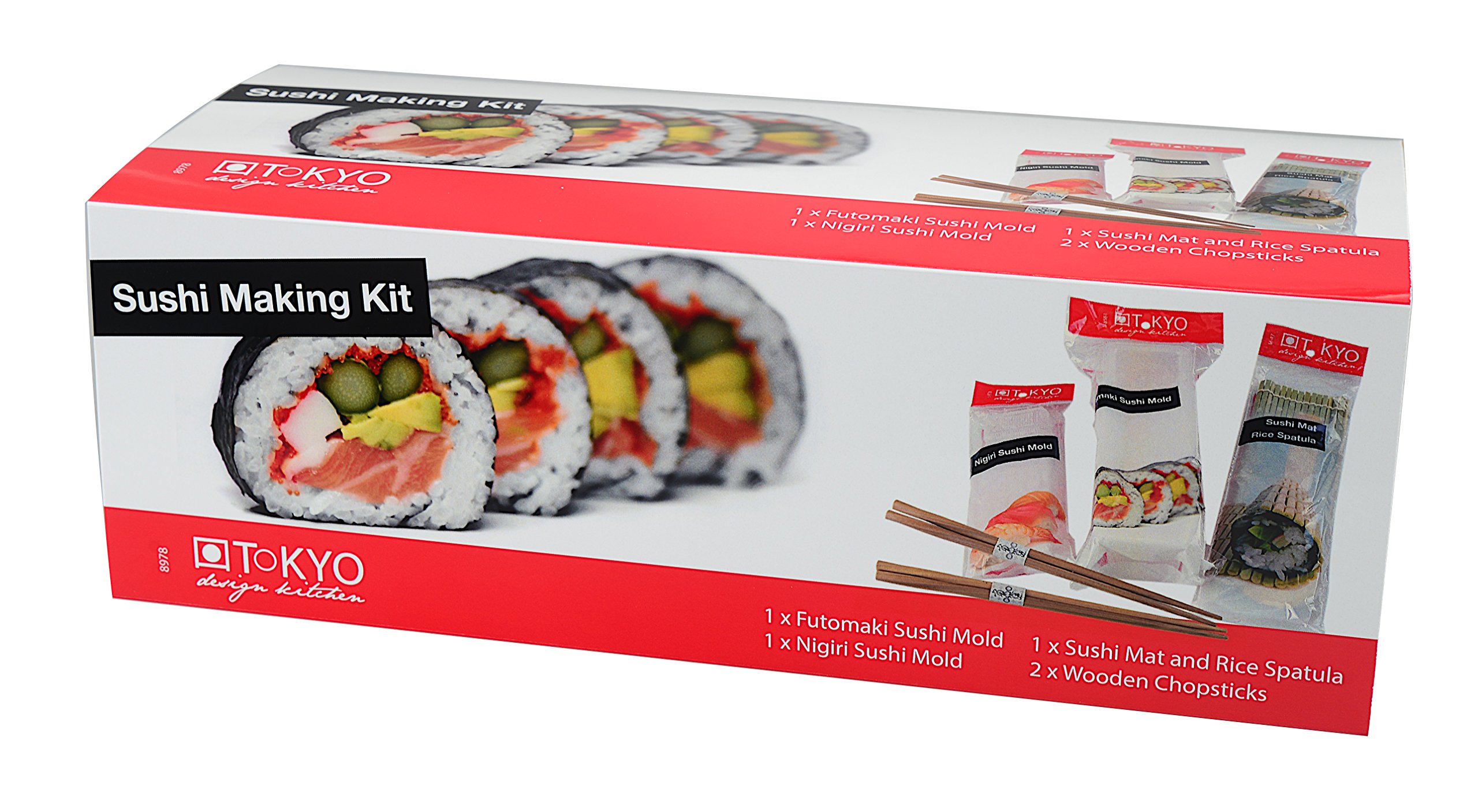 Kit sushi de démarrage Tokyo Design en bois de qualité, 5 pcs