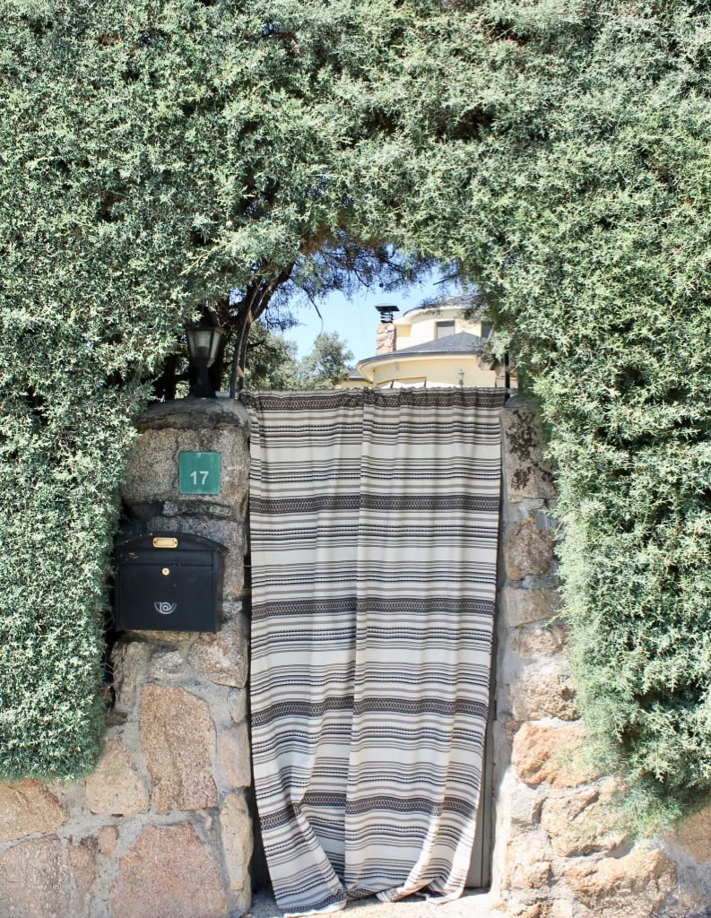 Cortina Etnica Alpujarreña 155 x 220 cm (Beige), antimosquitos, protección Solar