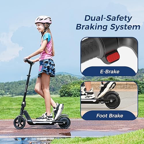 Miniatura 7 de ISINWHEEL S7 - Patinete eléctrico para niños de 8 a 14 años, 250W plegable y 3 alturas ajustables con 3 velocidades (4812 kmh), control de crucero,