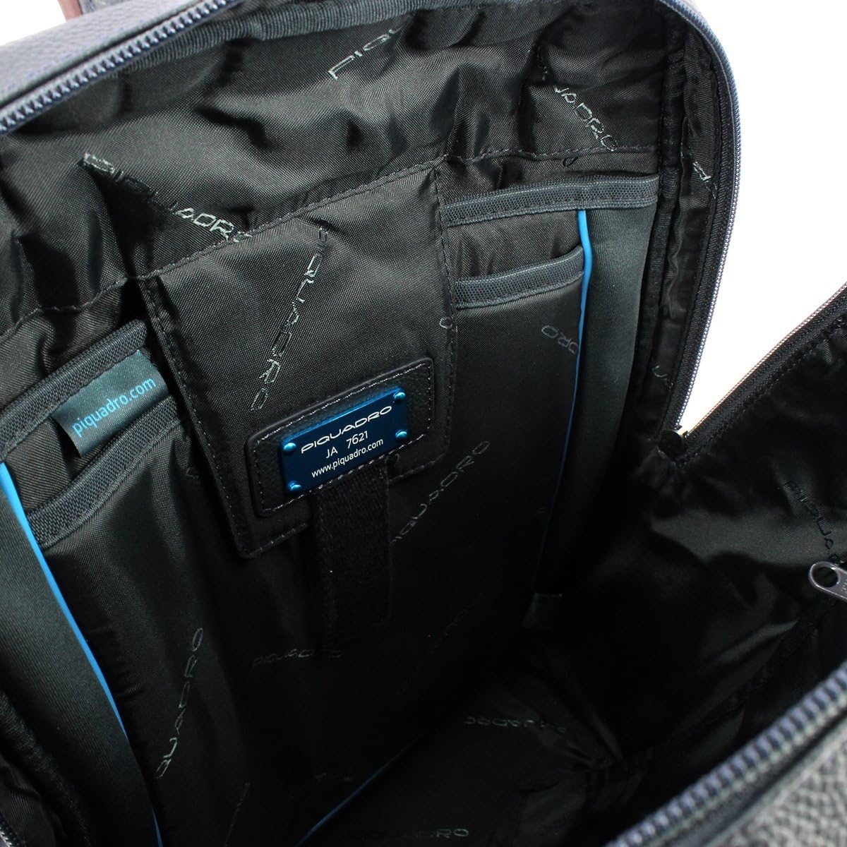 Piquadro Unisex Pc 14" Backpack, Blu/Marrone, 30x39x14 cm, Fashion