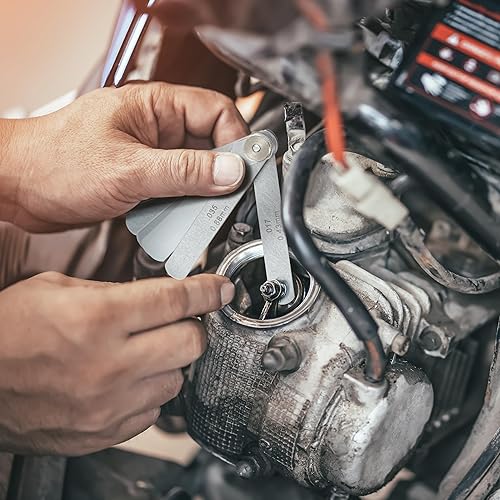 Mutt Tools 2pc Feeler Gauge Set - Premium Straight & Angled Feeler Gauges for Valves - Inch and Metric Measurement - Gap Tool for Automotive