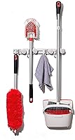 OXO Good Grips Expandable Wall-Mounted Mop & Broom Organizer - Customizable Garage Storage Rack