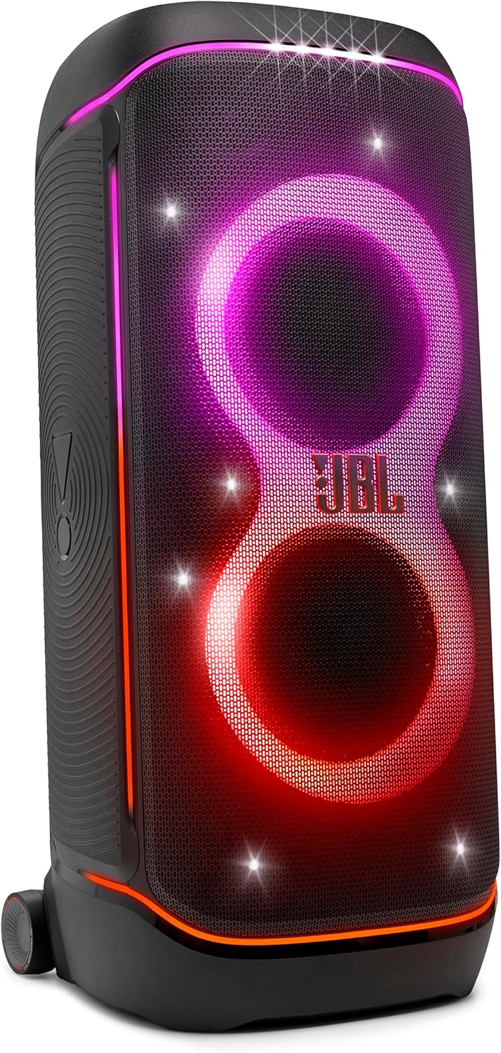 Product image of JBL PartyBox 720 - Loudest Battery-Powered Party Speaker with Superior Pro Sound and a Futuristic lightshow, Up to 15 Hours Playtime & IPX4 Splash Proof (Black)