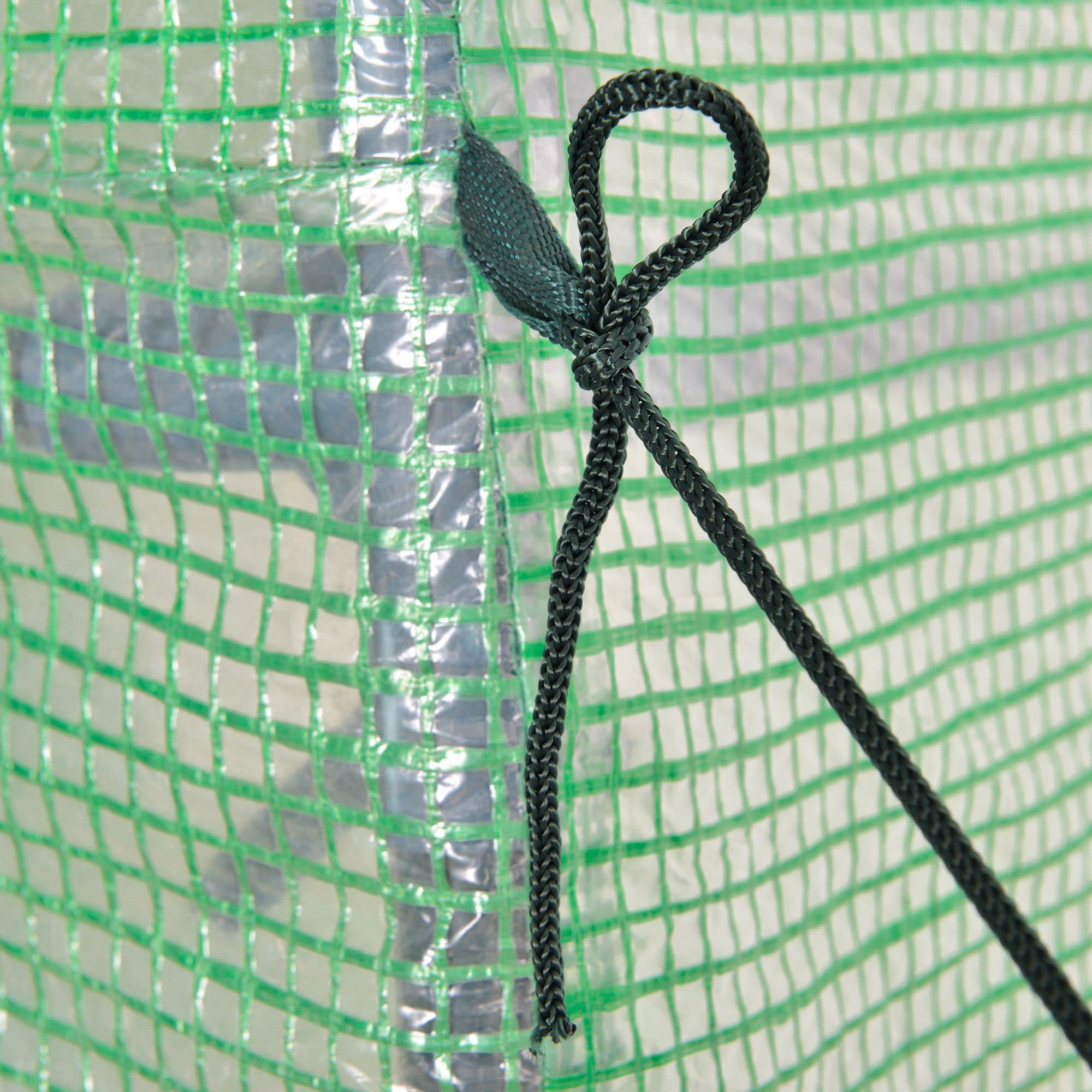 Outsunny Serra da giardino 3m² Serra per pomodori dim. 3 x 1 x 2 H m Porta con cerniera a discesa 2 lati arrotolabili in acciaio PE ad alta densità verde