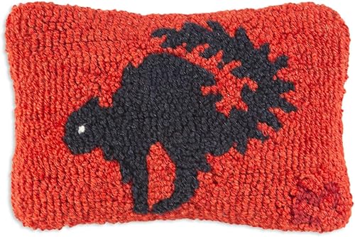 Chandler 4 Corners Almohada decorativa de lana con diseño de gato aterrador, diseño artístico, almohada de Halloween para sofás y camas, bajo