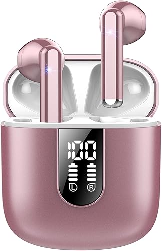 Miniatura 1 de Jesebang Auriculares inalámbricos, auriculares Bluetooth 5.3 2024, auriculares estéreo con micrófono ENC, auriculares inalámbricos con pantalla LED