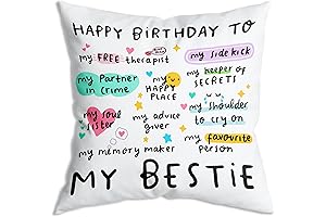 My Bestie Birthday Throw Pillow