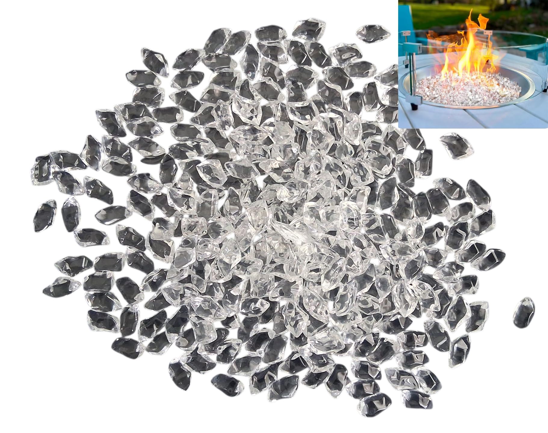 Clear crystal glass  Firebrand Direct Tempered glass Firepits fish tank crafts