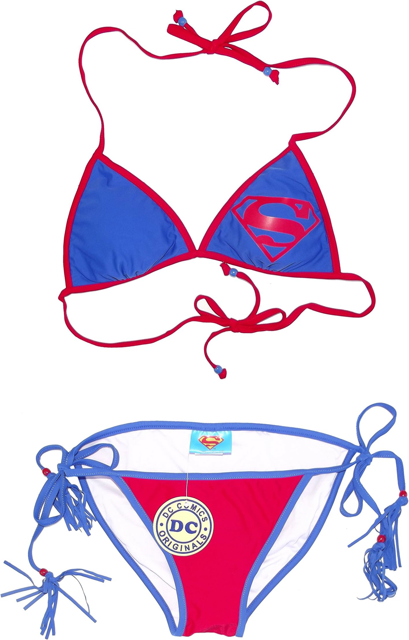 DC Comics Supergirl Superman Logo Bead Bikini (X-Large)