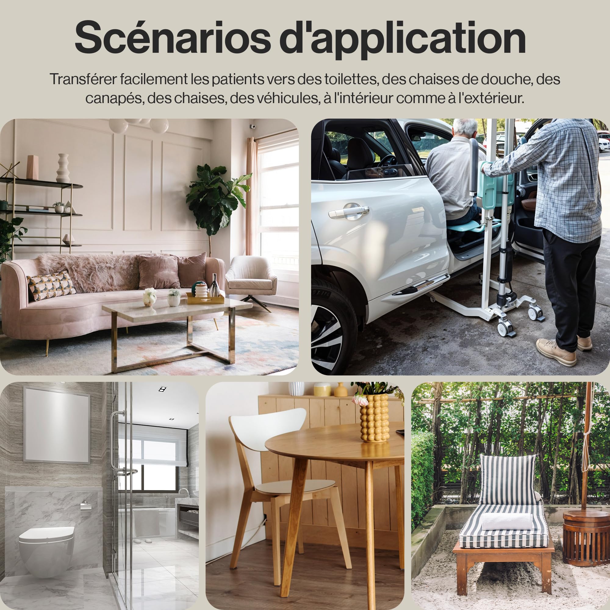 SuperHandy GoRise Élévateur électrique au Sol – Capacité de 227 kg, Assistance à la Verticale, Portable, réglable, Ergonomique, Rangement Facile, en Attente de Brevet (TX (Lève-Transfert))