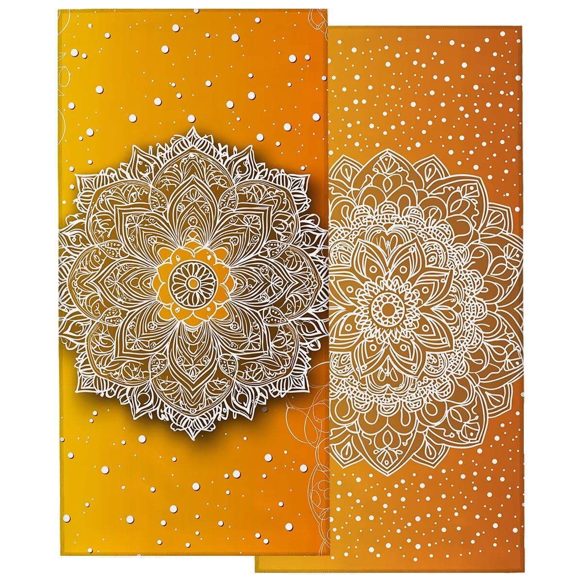 Telo Mare Microfibra, Telo Mare Grande 100x220cm 2 Pezzi, Asciugamano Palestra Donna Asciugatura Rapida, Antisabbia Asciugamano Microfibra, Leggero Asciugamani Palestra per Regalo (Mandala) -4240