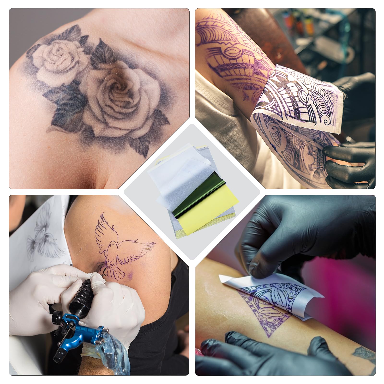 Acquista 50 fogli di carta per trasferimento di tatuaggi Carta termica per tatuaggi Carta per stencil Carta per tatuaggi per in Italia a partire da 9.87