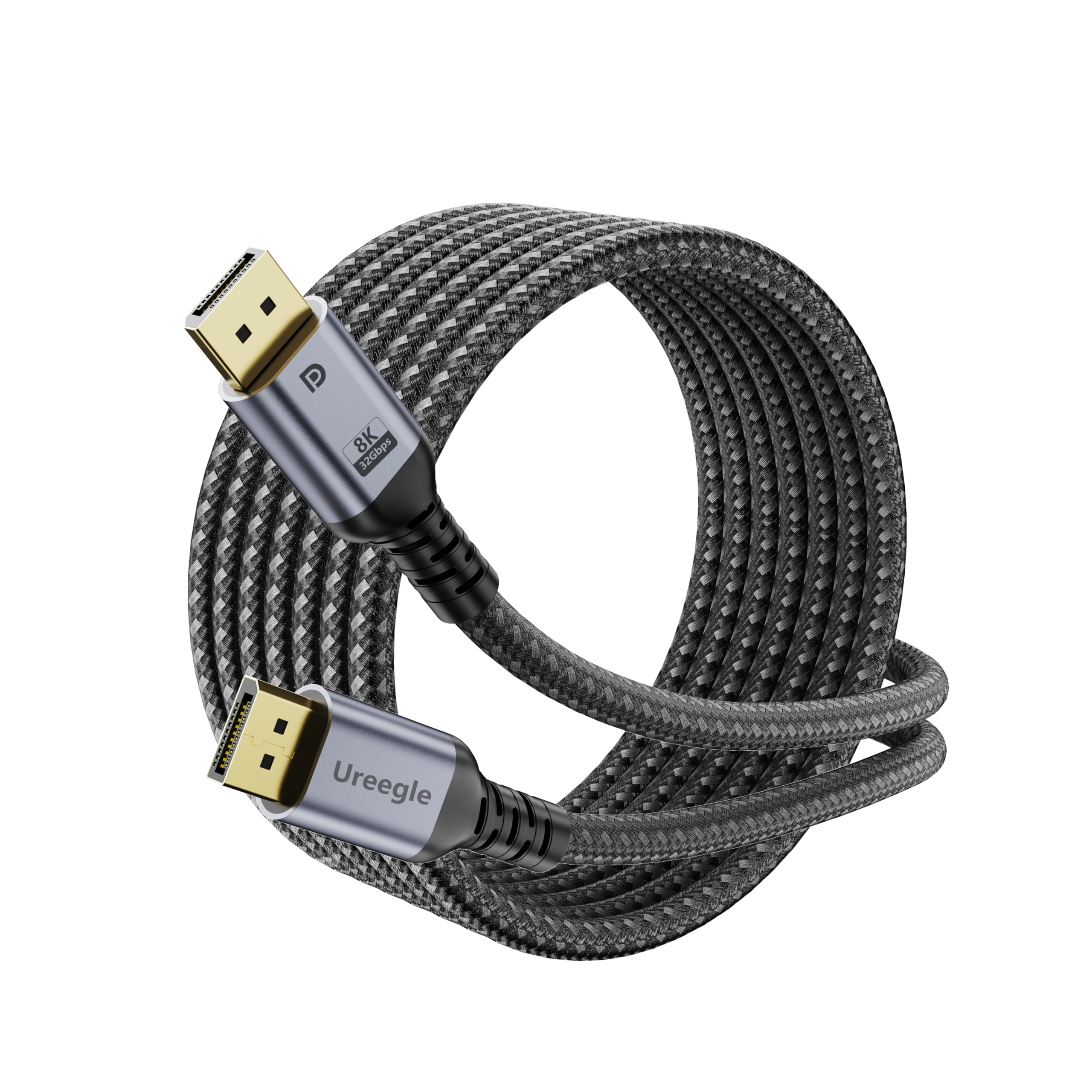Cavo Displayport 8K 16.5FT, DP 1.4 32.4Gbps 8K @60Hz, 4K @240Hz | Cavo Display Port Supporto FreeSync, G-Sync, HDR10, HDCP, DSC 1.2a, per grafica 4090,7900/PC/HDTV/Gaming Monitor/PC