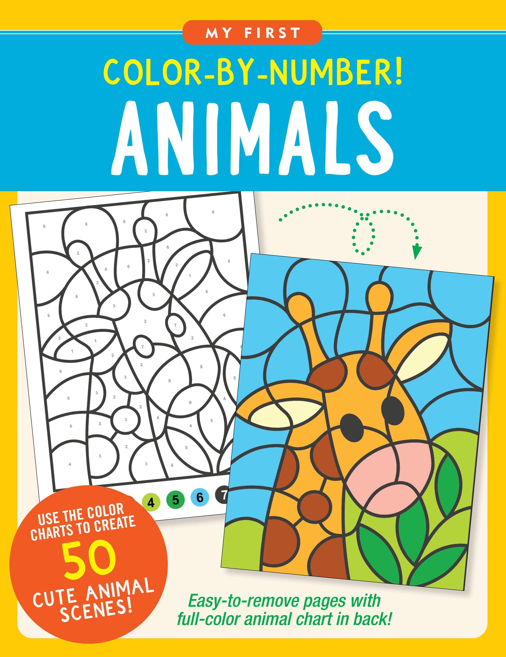 Color-By-Number! Animals (50 unique designs)