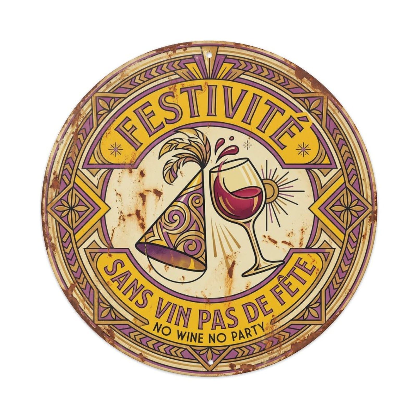 Festivity Humorous Gathering Festivity Metal Tin Sign