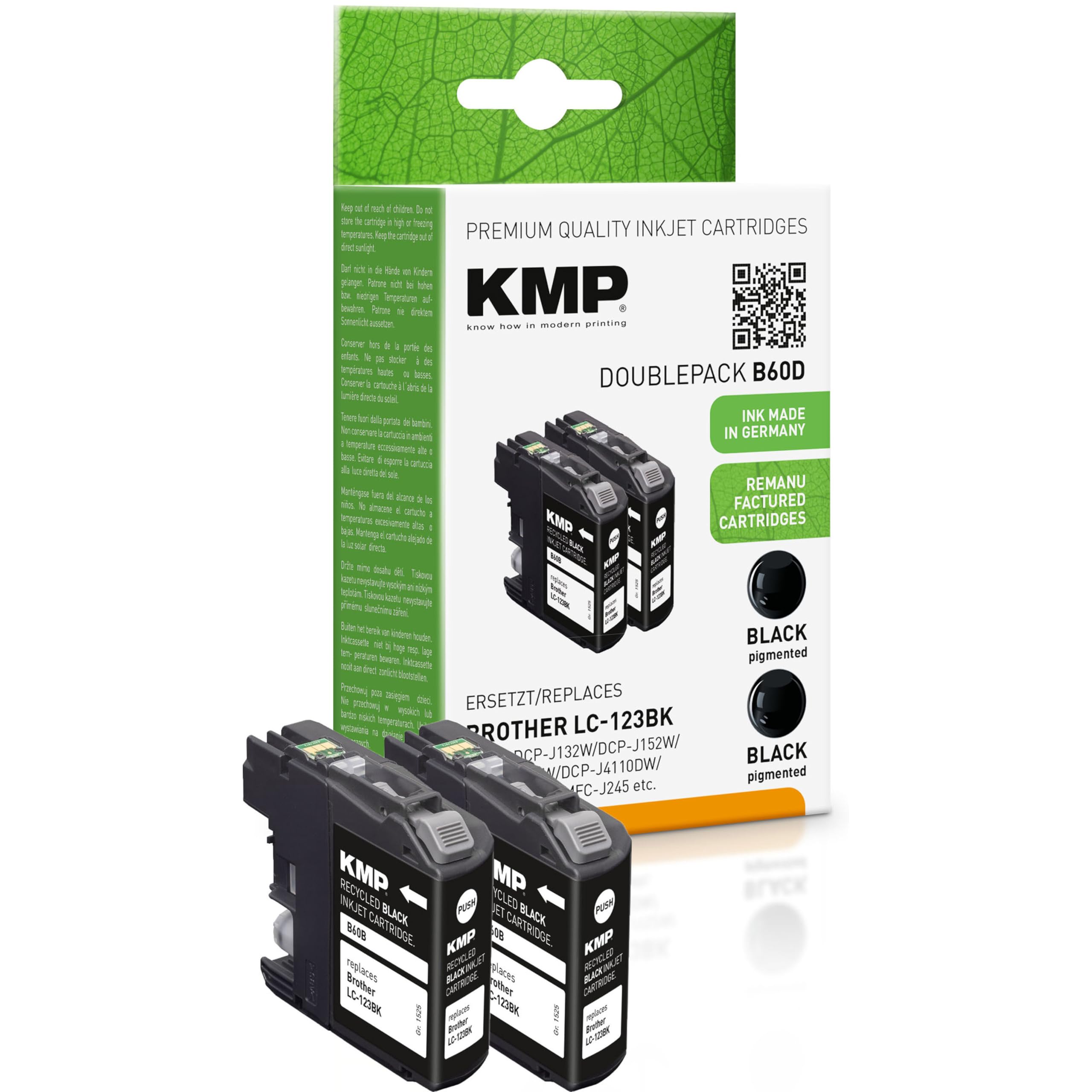 Lot De 4 Cartouches D'encre Noire Compatibles Brother - Modèles DCP-J132W, MFC-J4410DW...