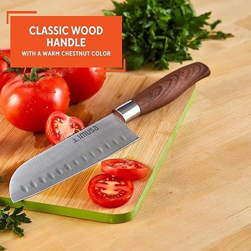 Miniatura 10 de Imusa Cuchillo, 8 pulgadas, platamadera