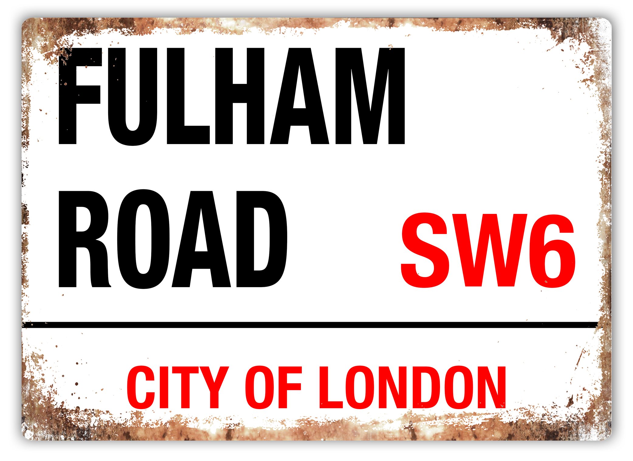 WTF | Fulham Road | Sticky Pads - Metal Wall Sign Plaque Art Inspirational