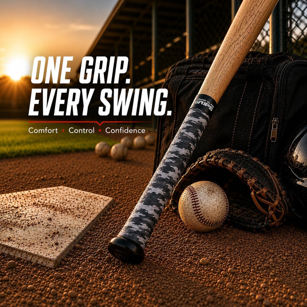 Grand Slam Grips Tacky Baseball Overgrip Tape (Gray)