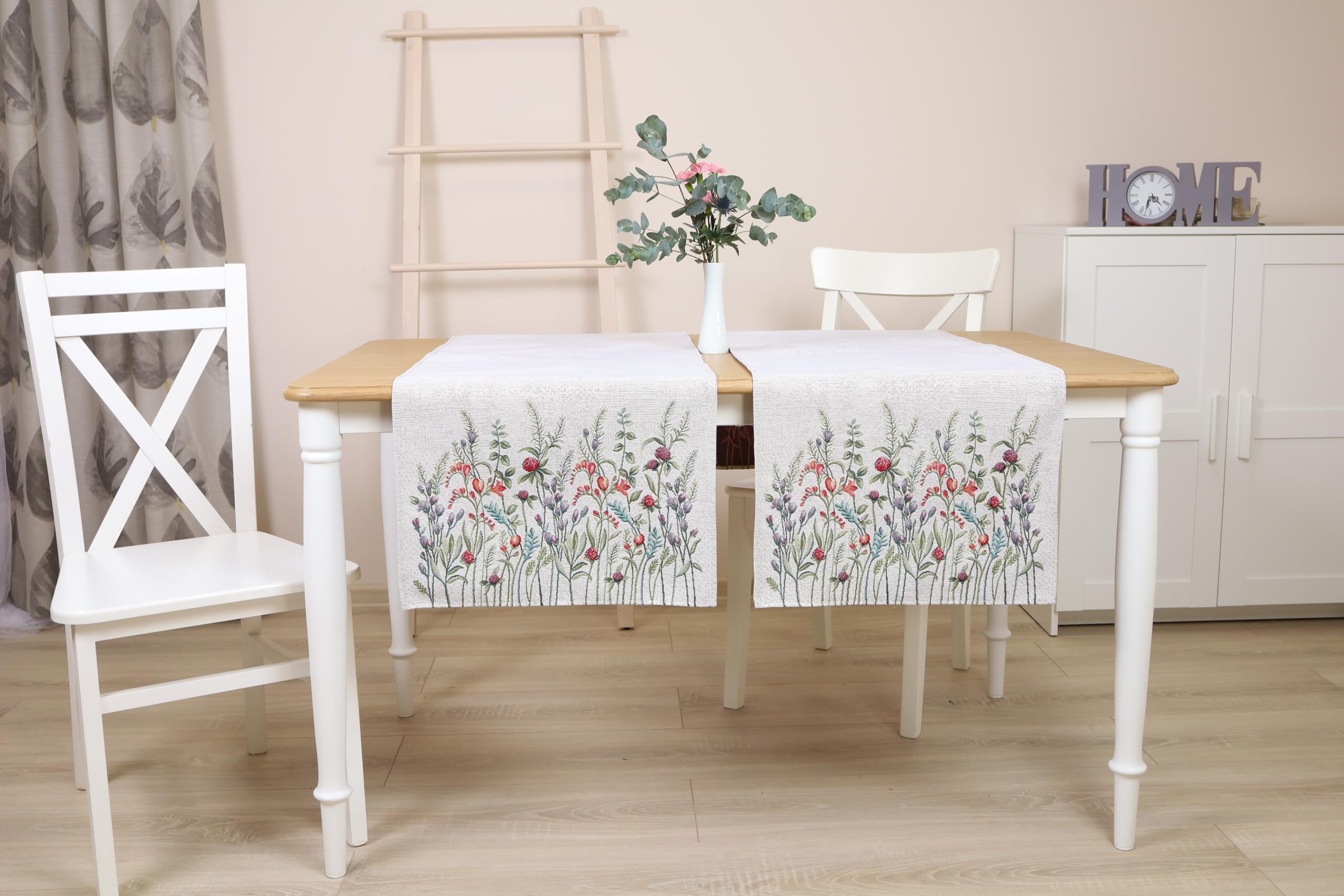 Tischsets Platzsets Abwaschbar 12er Set, 35x45 cm, Platzdeckchen Stoff 100% Jacquard Gobelin, Untersetzer Teller Hochwertige Wiederverwendbare für Hochzeit, Geburtstag, Küchen, Cafe - Grasland