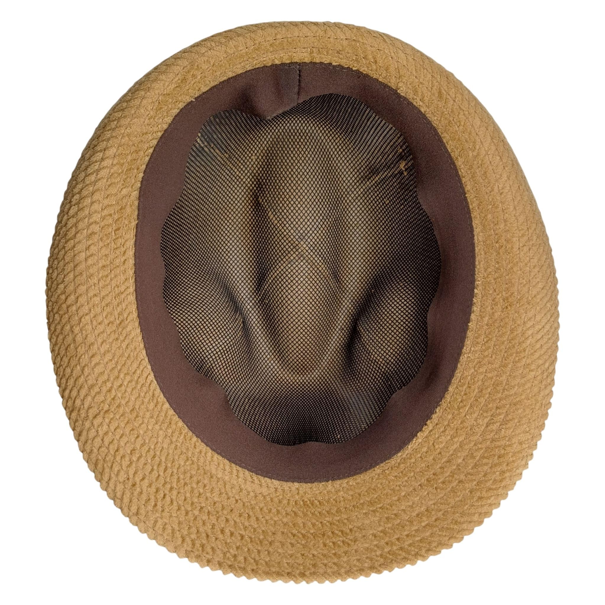Der Klassische Hausmeister Krause Trilby-Cordhut - Stabiler Hut aus Baumwolle in Beige - Kordhut in 100% Baumwolle