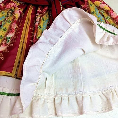 Miniatura 8 de Baby Toddler Girl Dress Virgin of Guadalupe Guadalupana Cotton Handmade Traditional (4 years)