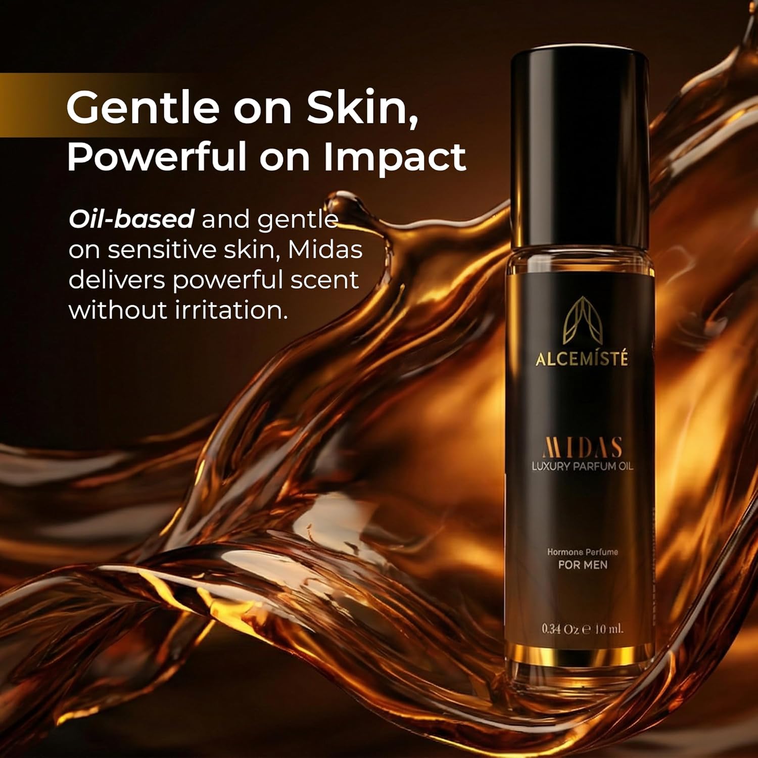 Concentrated Cologne For Men - Long-Lasting Mens Cologne - Pheromones-Infused Oil-Based Perfume For Him - Intense Formula - Travel Size, Rollerball Fragrance - 0.34 oz (10 mL) - Image 4