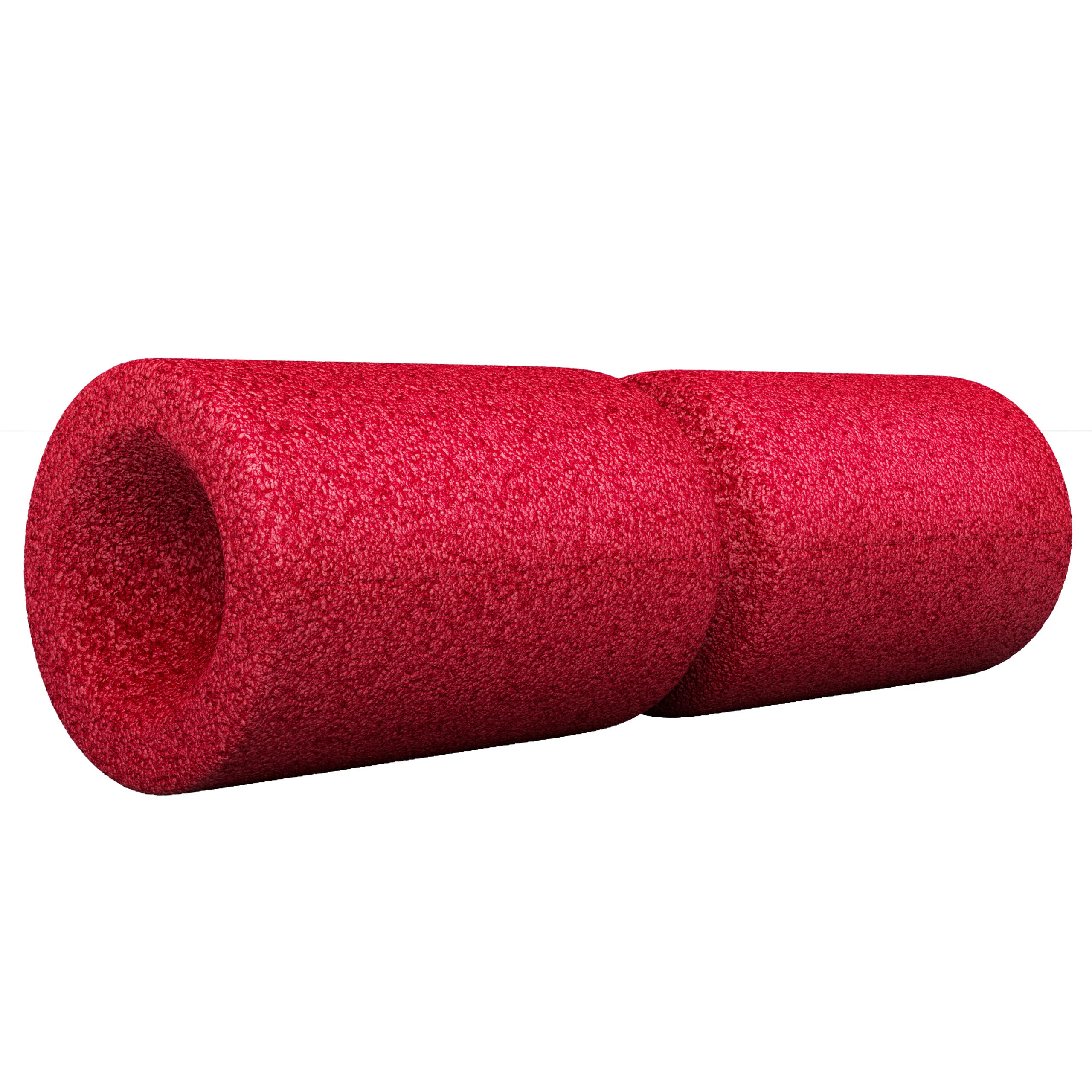 GORILLA SPORTS® Rouleau de Massage Musculaire - 38x13 cm, en Mousse EPP, Choix des Couleurs - Trigger Point, Foam Roller pour Dos, Jambe, Rouleau Fitness, Pilates, Massage des Tissus Profonds (Rouge)