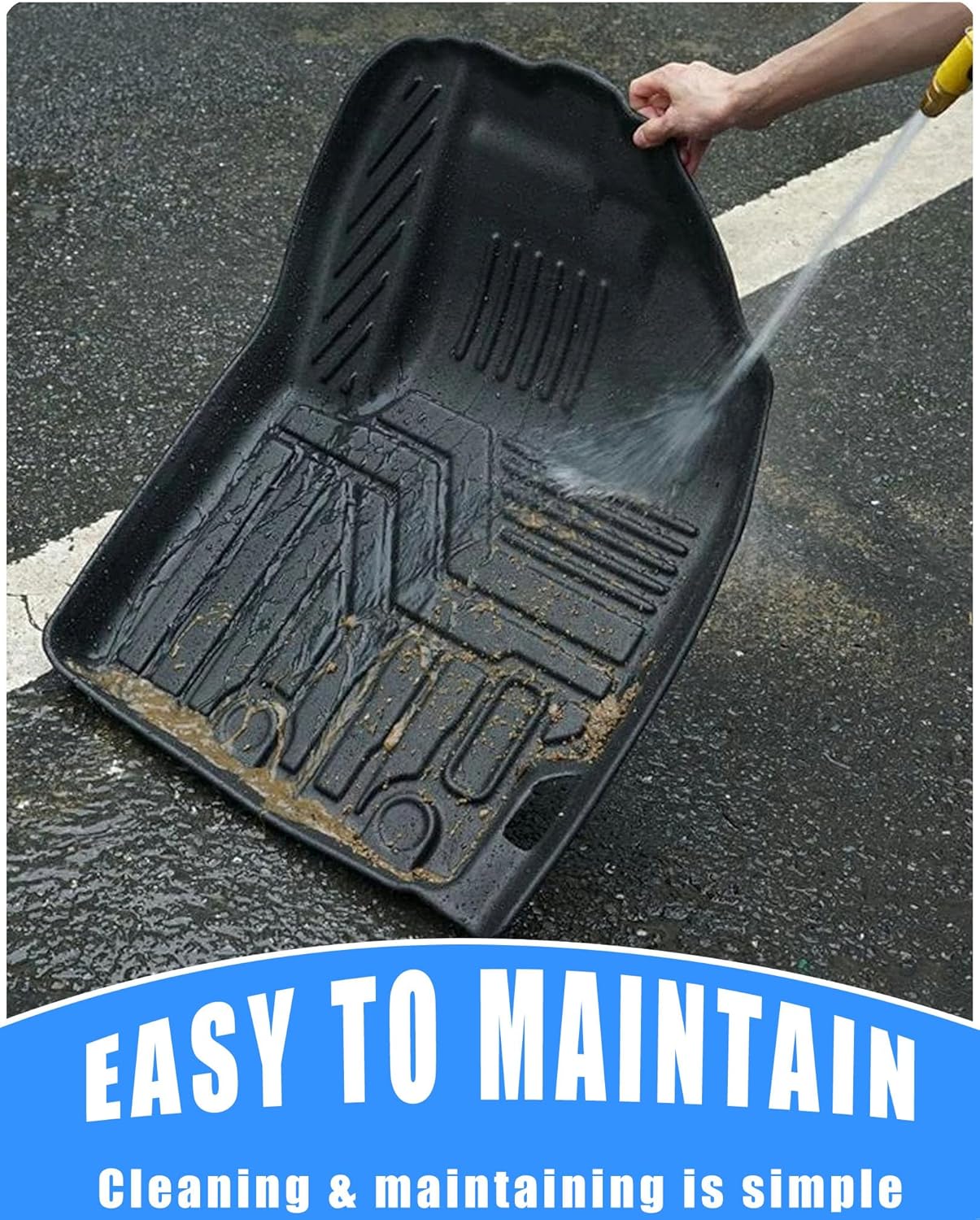 Winter Car Floor Mats for Ford F-250/F-350/F-450/F-550 Super Duty (All Models) 1999-2007/2000-2005 Excursion, All Weather Protection Anti-flip Waterproof Durable Floor Liners Carpet - Image 7