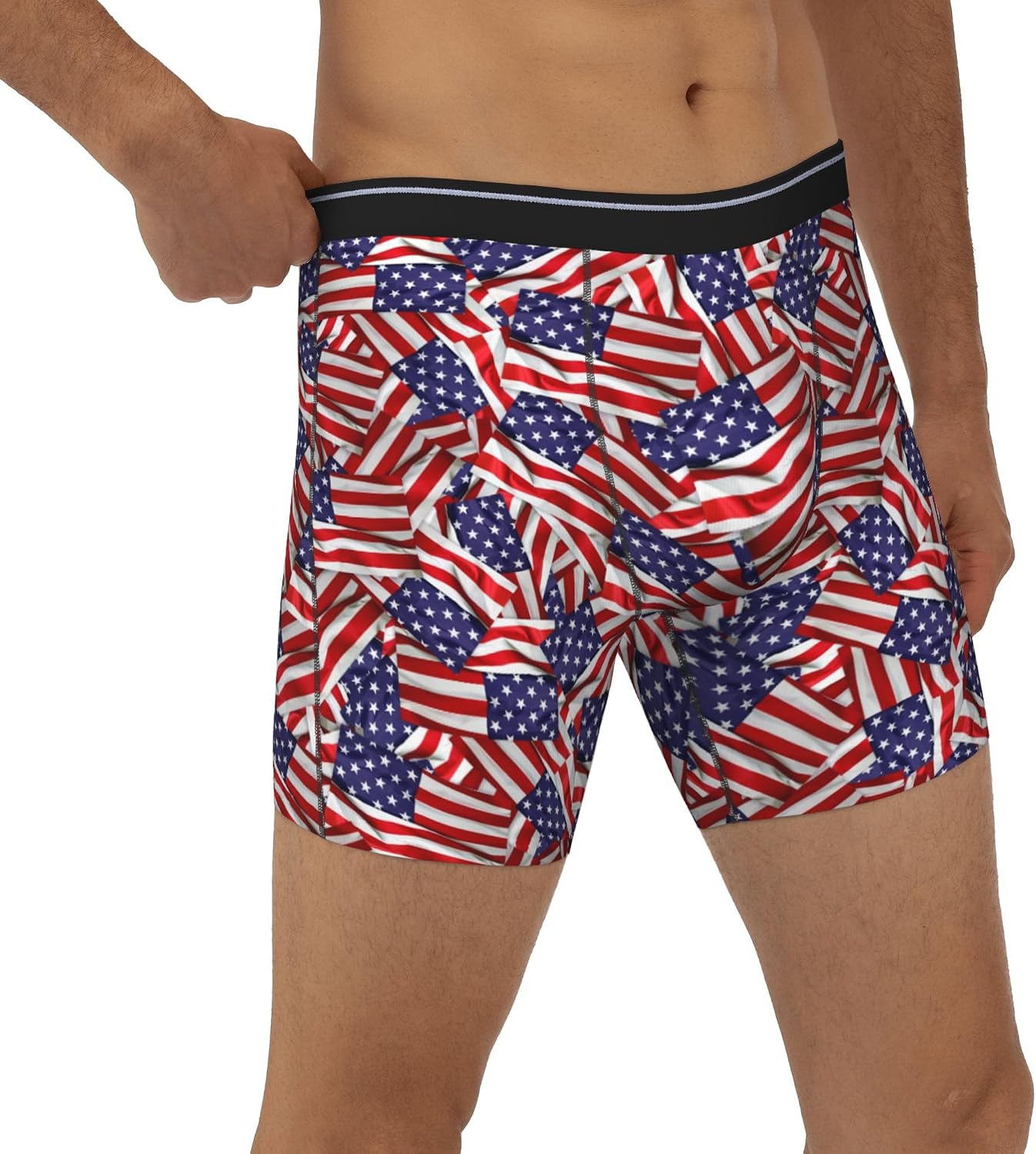 Men's Boxer Briefs Leopard Print Underpants Non Slip Breathable Christmas Flamingo Underwear for Men S-XXL