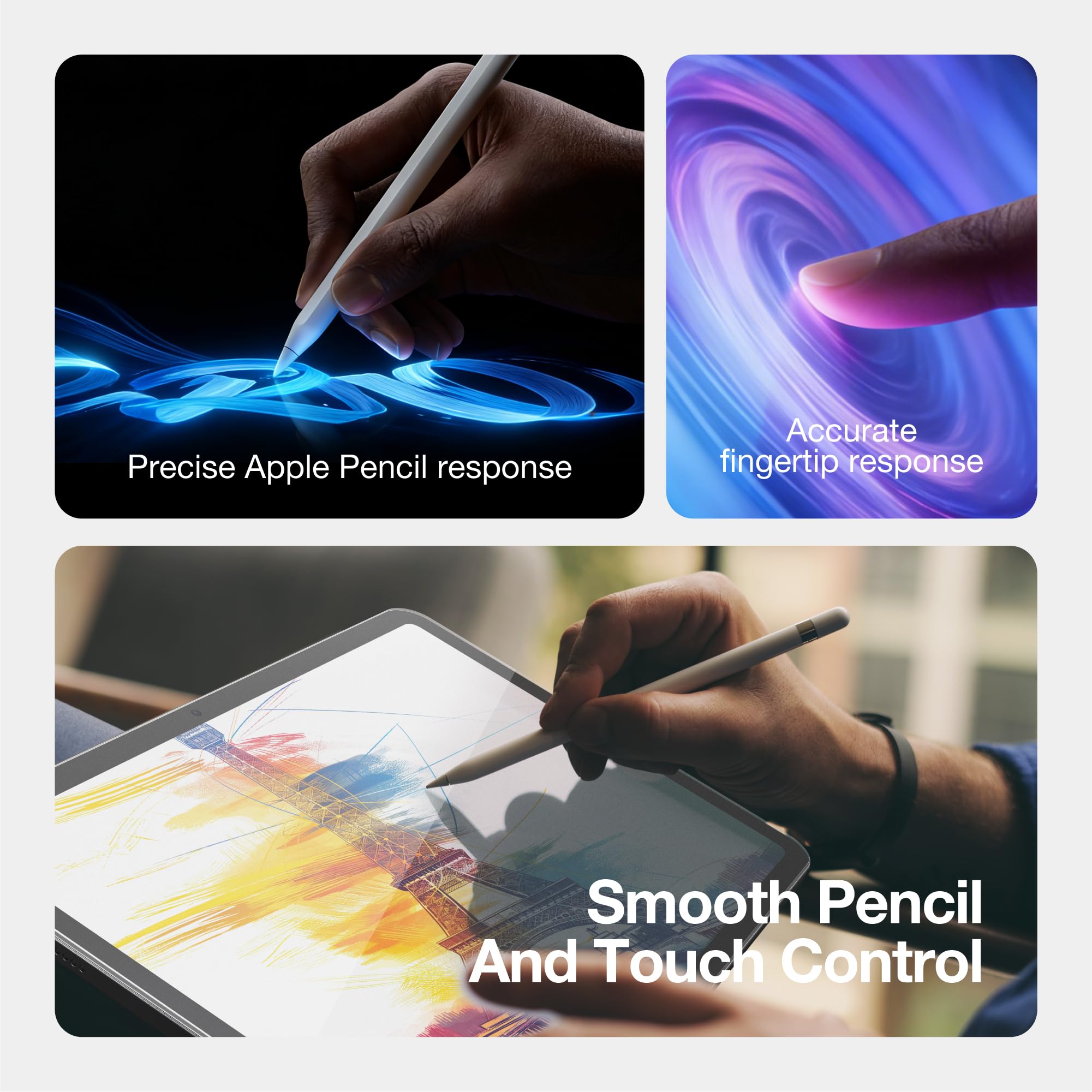 AMAZINGthing Displayschutzfolie für iPad Pro 11 Zoll M5/M4 [RADIX - Mattglas] Displayschutzfolie, blendfreies mattes Glas, 9H gehärtetes Glas, volle Abdeckung, hüllenfreundlich, wisch- und kratzfest