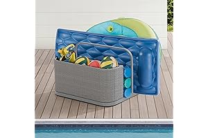 Rust-proof Sunjoy Poolside Float Storage Rack: Keep Your Pool Toys Orderly!