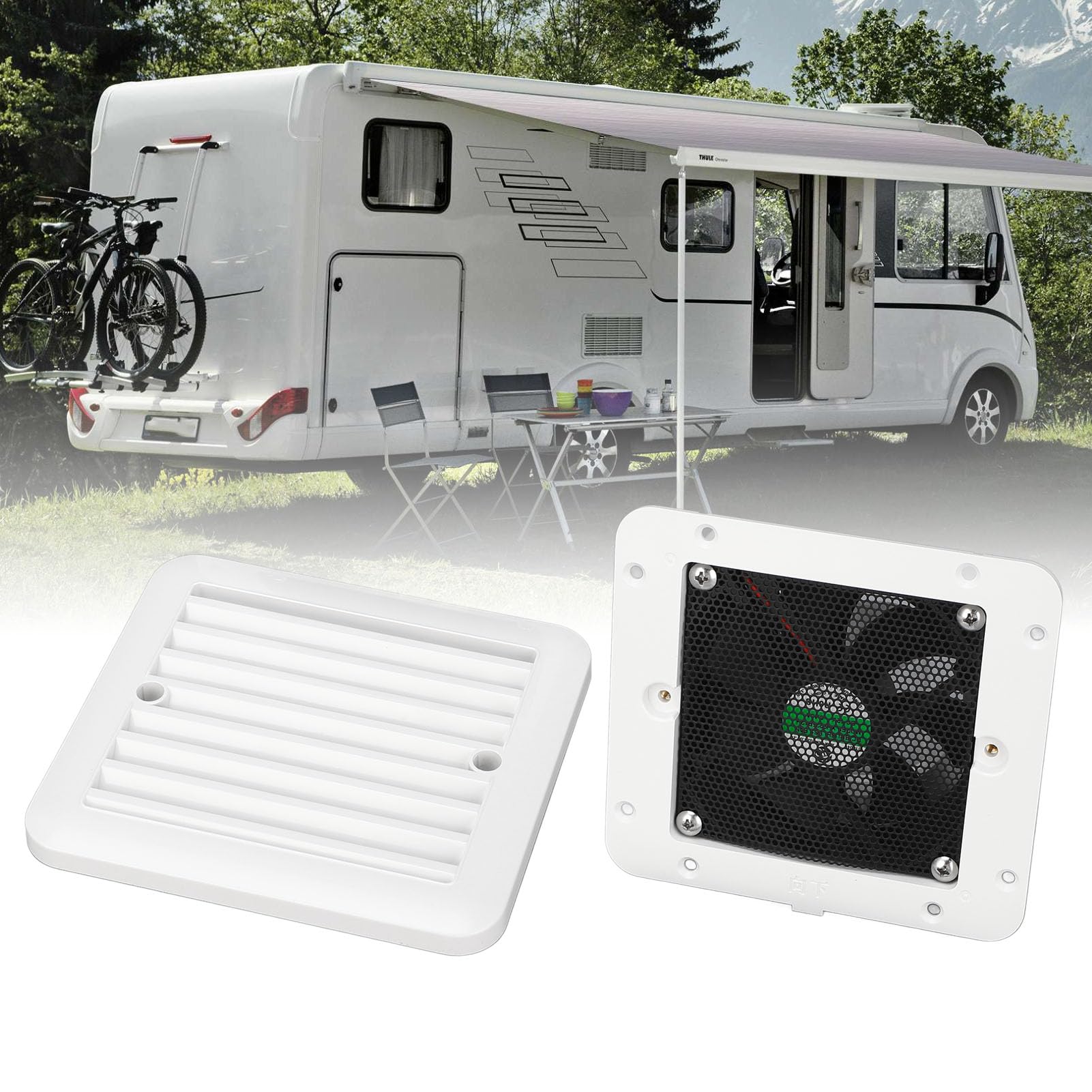 Ventilateur D'extraction D'air pour Camping-car, 97 X 97 Mm, 12 V, 1,2 W, pour Cuisine, Salle de Bain, Camping-car, Yacht, Salle de Bain