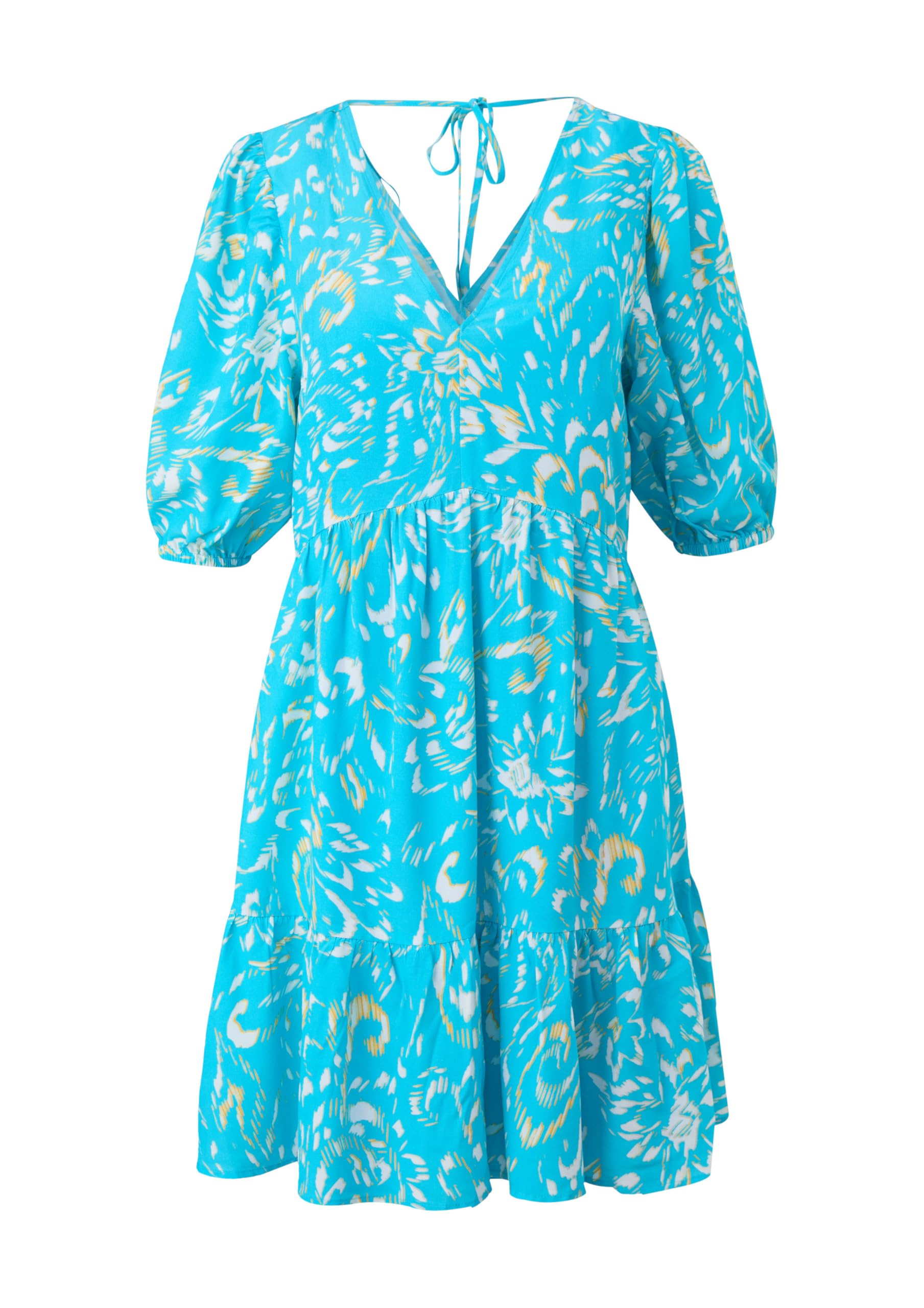 COMMA Stufenkleid aus Crêpe