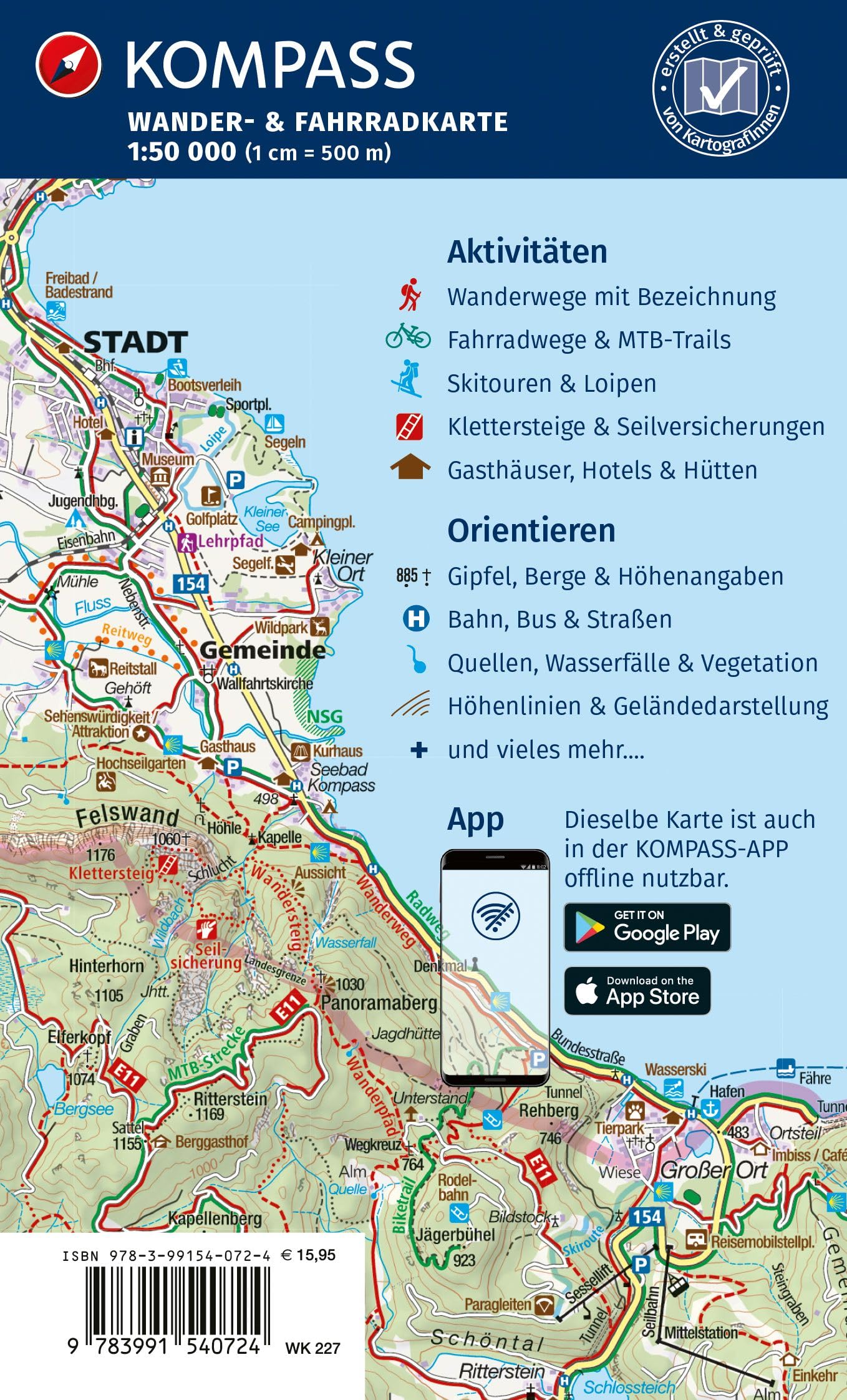 KOMPASS Wanderkarten-Set 227 Burgenland (2 Karten) 1:50.000: inklusive Karte zur offline Verwendung in der KOMPASS-App. Fahrradfahren.