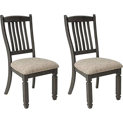 Signature Design by Ashley Tyler Creek 20" Dining Room Upholstered Chair, 2 Count, Antique Black