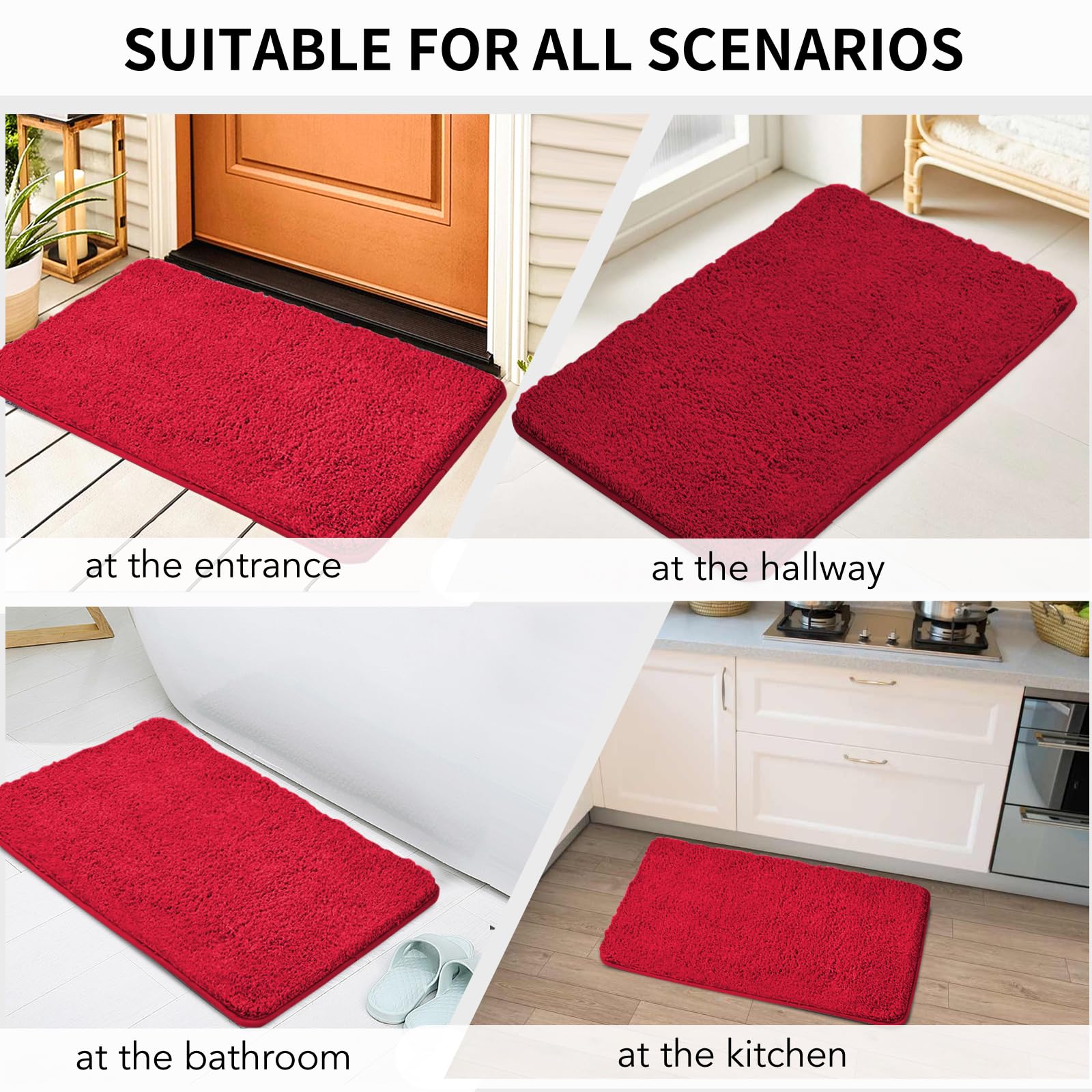 MSV - Tapis de Bain Microfibre Pebble - Absorbant et Antidérapant - 50 x 80 cm - Vert Anis - Lavable en Machine - Séchage Rapide - Confort Optimal pour Salle de Bain
