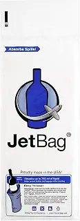 Jet Bag 再使用可能パッド付き吸収性ボトルバッグ 生分解性 旅行用品 1 Pack ホワイト jetbag2-1pk