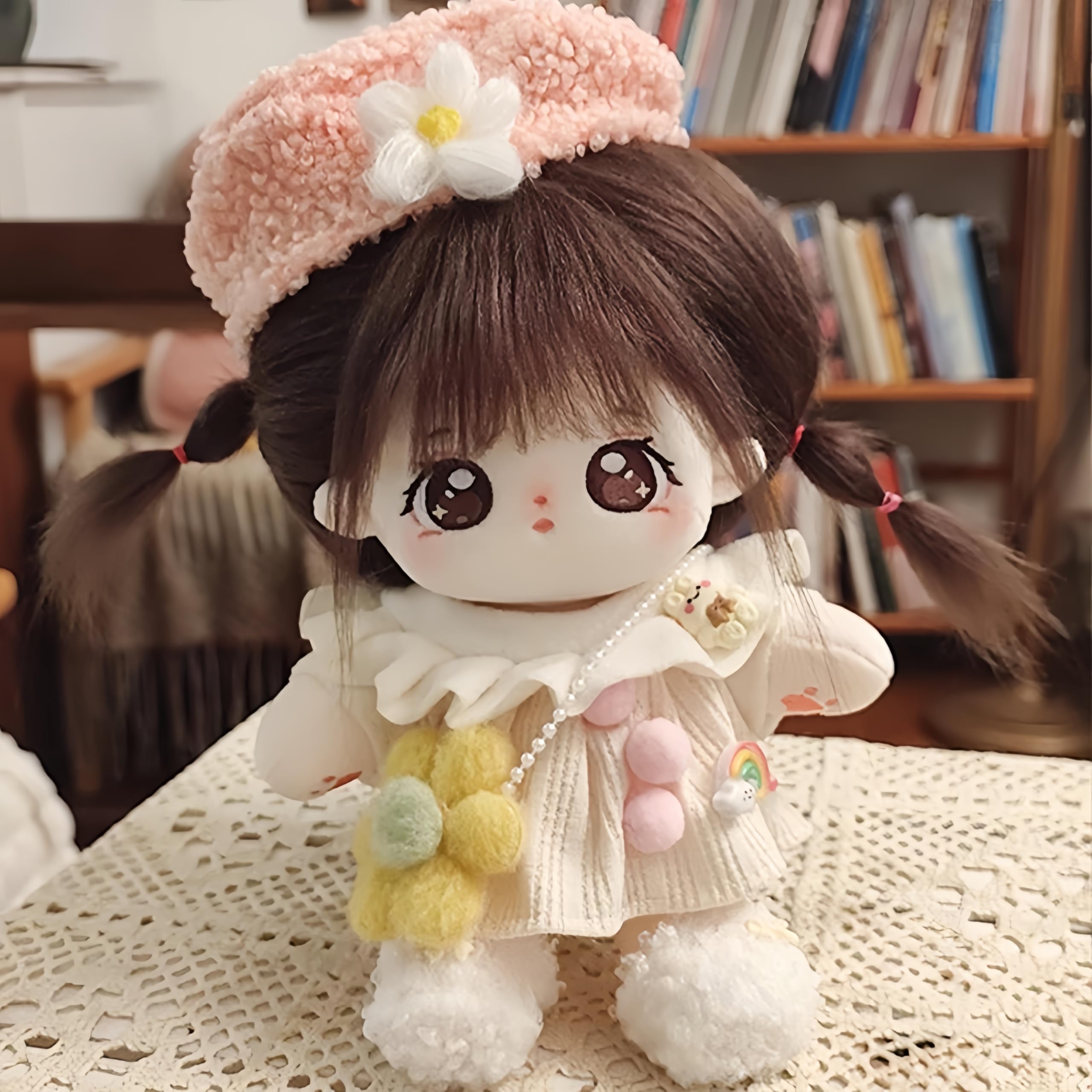 20cm plush doll with Skeleton,Cute Anime Cotton dolls,8 inch,Kawaii Dress up Collection Gift (F)