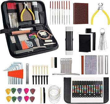 72PCS Guitar Tool Kit, Professional Guitar Maintenance Tool Kit for Guitar Ukulele Bass Banjo Luthier Tools Guitar Repair Tool Kit for Guitar Player or String Instrument Enthusiast Beginner