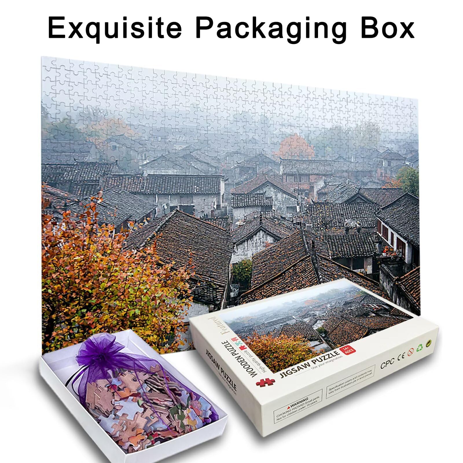 Puzzle 3000 Piezas, Puzzle Paisajes con Caja para Adultos, Cabina Rompecabezas Madera, Rompecabezas Desafiante para Toda la Familia, Puzzles para Decoracion Hogar, Regalo Mujer, Regalo Hombres, -4363