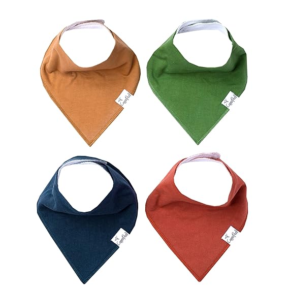 Copper Pearl Baby Bandana Bibs 4 Pack Soft Cotton Baby