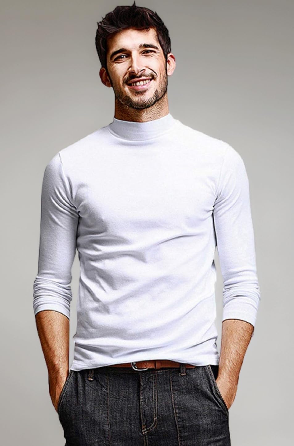 Men’s Cotton Full Sleeve High Neck T-Shirt