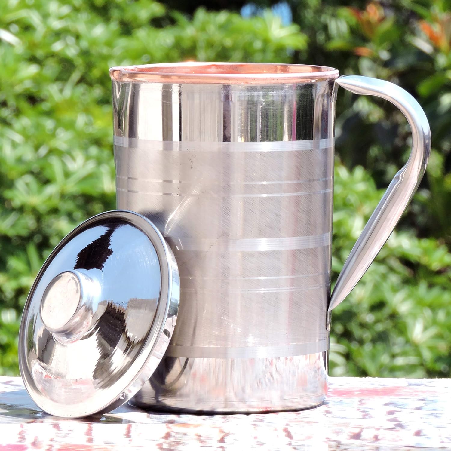 Copper and Stainless Steel Jug | Outer Stainless Steel and Inner Copper Jug For Ayurveda Health Benefits (1.5 Liter) - Image 4