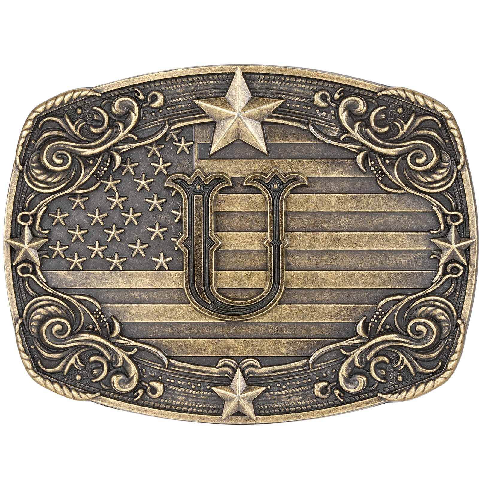 Western Belt Buckle for Men Women Initial Letter A to Z Cowboy Belt Buckle Texas Buckle hebillas vaqueras para hombre