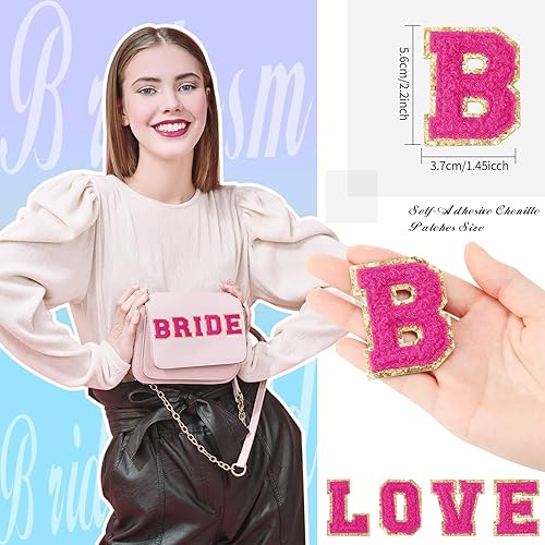 Miniatura 3 de WILLBOND 52 parches de letras de felpilla a granel autoadhesivas para mochilas, parches de letras bordadas para ropa, sombreros, suministros