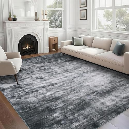 Miniatura 13 de WILLSUN Alfombras de área lavables, de 5 x 7, antideslizantes, bohemias, de gran área, para sala de estar, dormitorio, lavable a máquina, alfombra