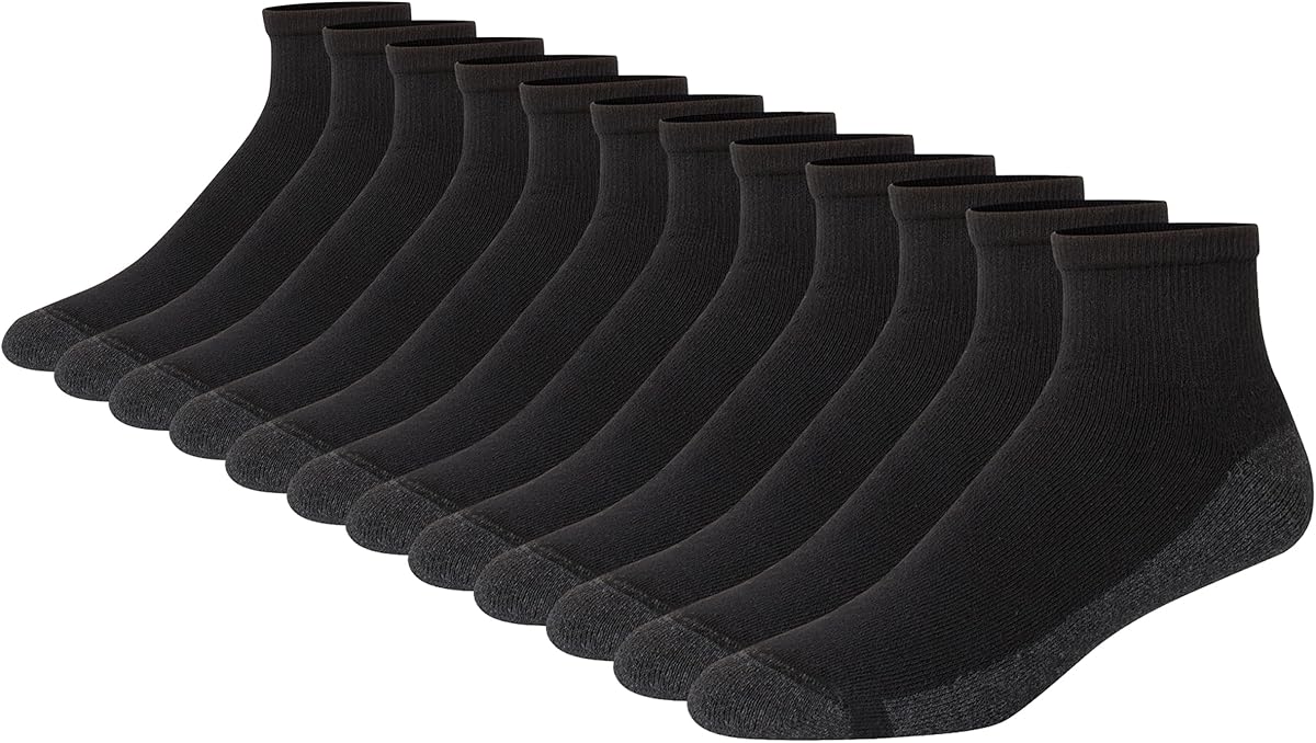 Hanes Men's Max Cushioned Ankle Socks (Multipacks)
