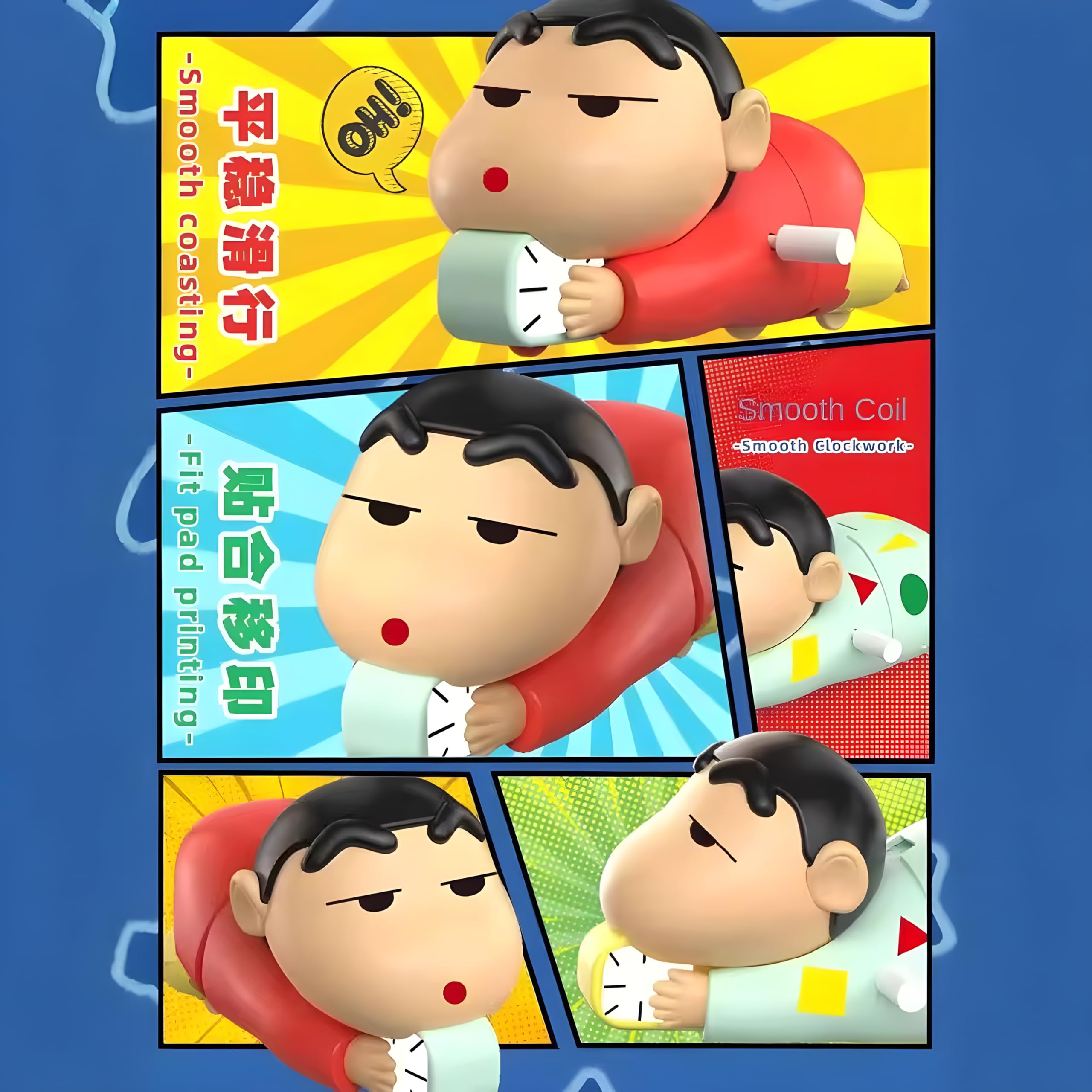 TOYDRIVE Shinchan Anime, Action Figure Anime,Sleeping Poseable Doll - Car Dashboard & Desk Decoration, Funny Collectible Toy for Fans and Adults (Safe for Ages 6+) (Shinchan) 2